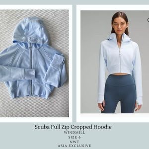 🆕 Lululemon Scuba Full Zip Cropped Hoodie Windmill
